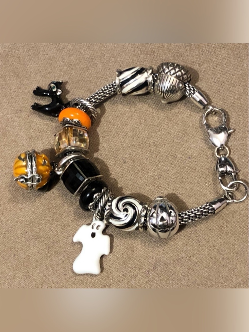 🎃Listing! 🆕 Brighton Ghost charm Enameled in white & black on both sides - Picture 7 of 10